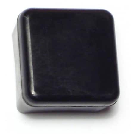 Midwest Fastener 3/4" Black Plastic Outside Square End Caps 6PK 66886